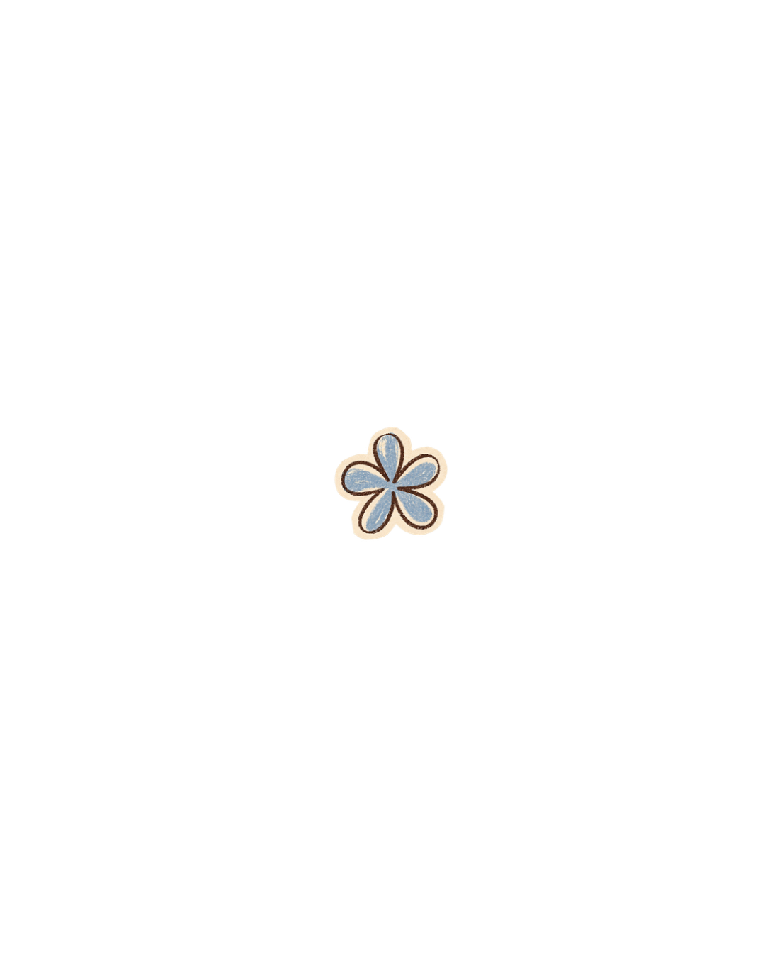 Flower illustration for Words
